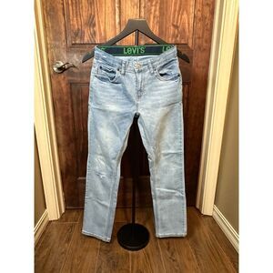 Levi’s Boys 511 Slim Jeans Size 14 Reg (27x29) Light Wash Distressed Denim